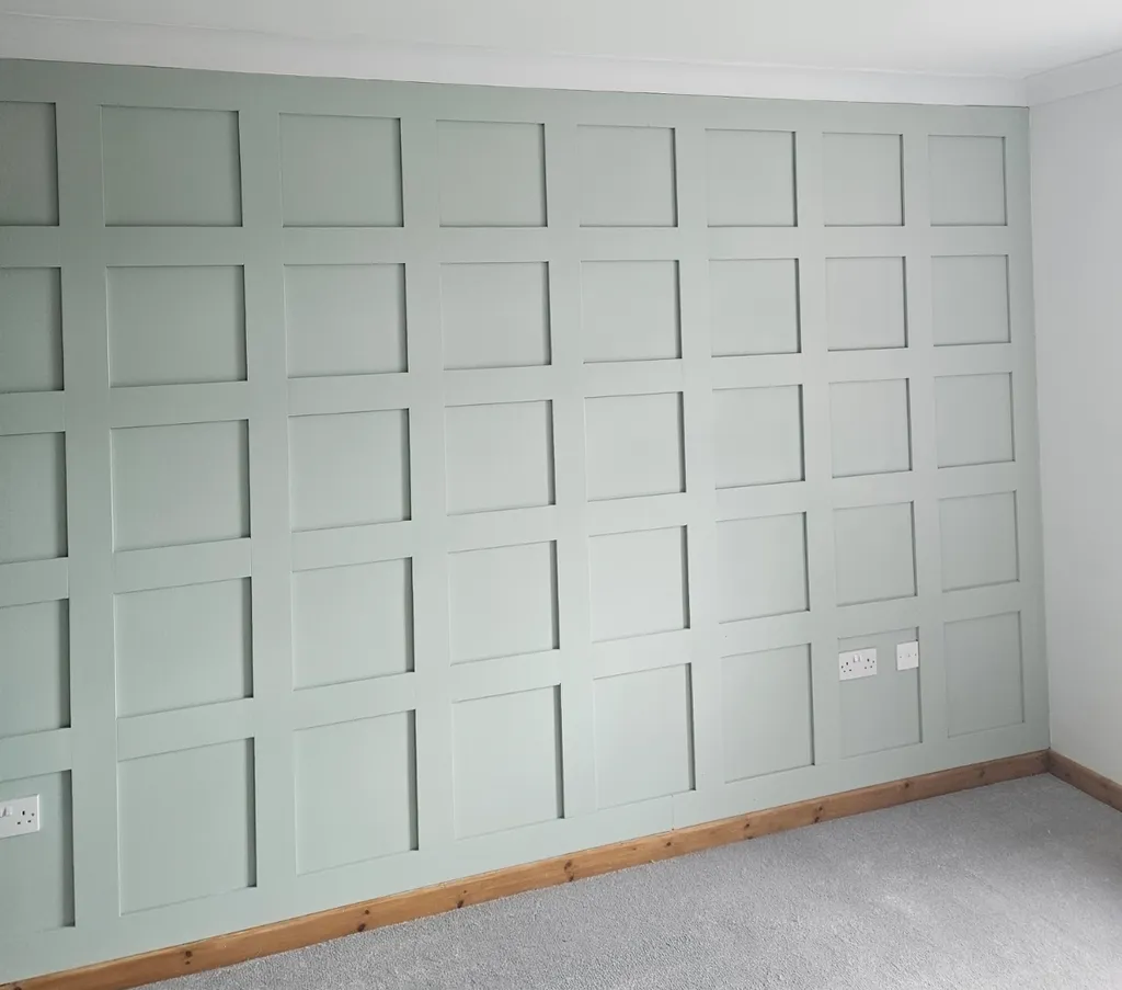 To Square Panelling made and sprayed in Tranquil Dawn