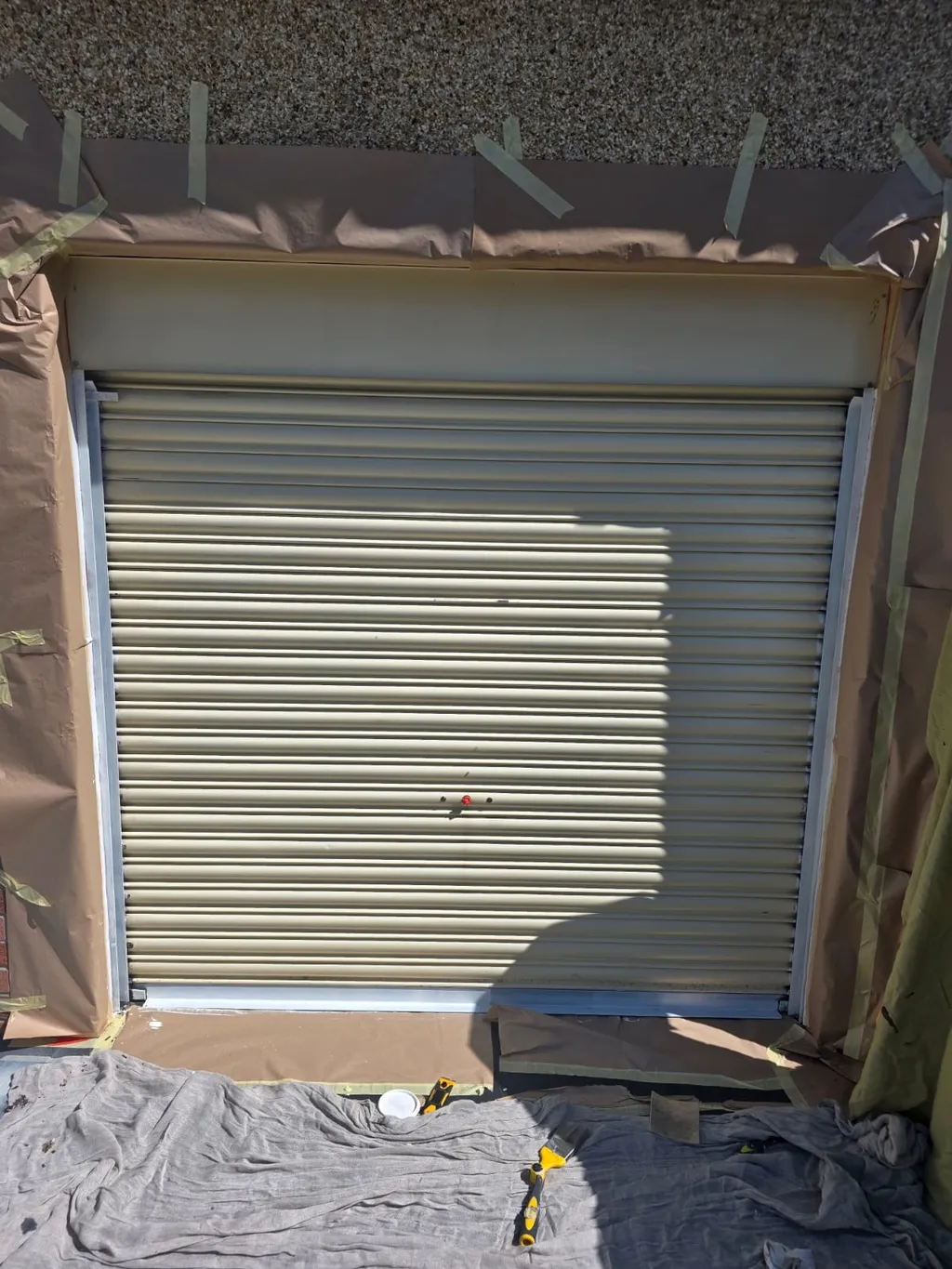 Cream Roller Garage Door